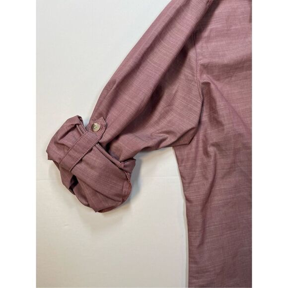 NEW Chef Works Urban Collection Roll Tab Sleeve Chambray Shirt Rose Size Large - Picture 7 of 13